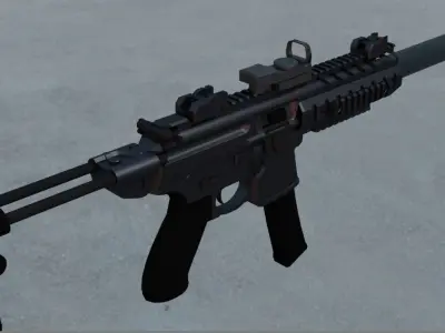 MPX Suppressed Low-poly 3D model