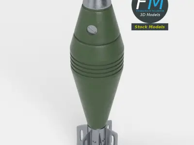 Mortar round 3D model