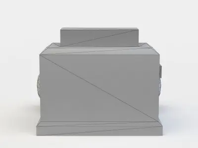 Tank rusty box Low-poly 3D model