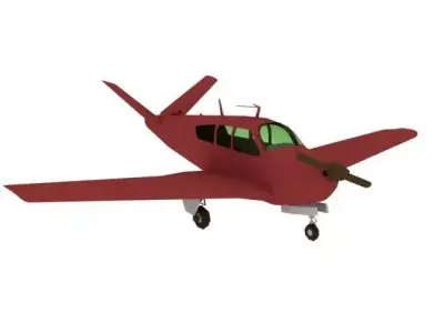 PLANE BEECH Free 3D model
