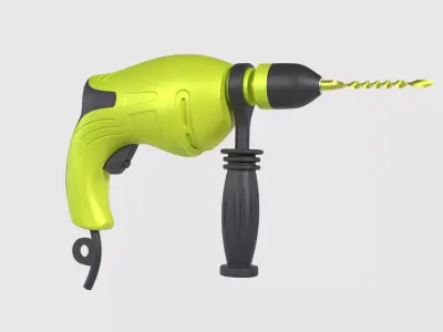 Drill with side handle                                           3D model