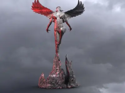 Angel mountain Sculpture 2  3D model