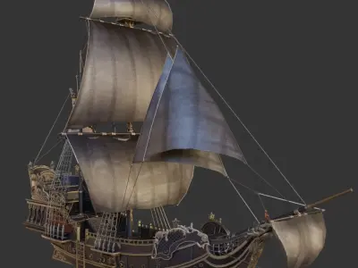 Ship Pack Low-poly 3D model buy
