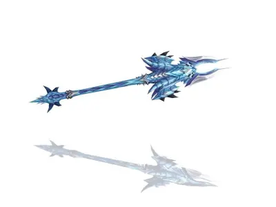 Dragon Scales Spear Low-poly 3D model