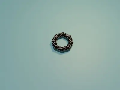 Life ring Low-poly 3D model
