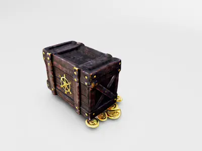 Pirates Trinket Box A 3D Rendered Fantasy Chest 3D model
