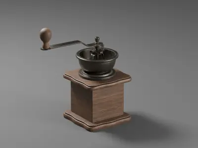 Vintage coffee grinder Low-poly 3D model purchase