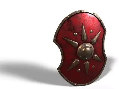 Roman War Shield  Low-poly 3D model