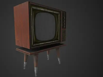 Old television Low-poly 3D model purchase