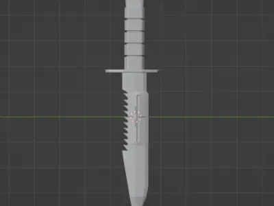 Knife Low-poly 3D model