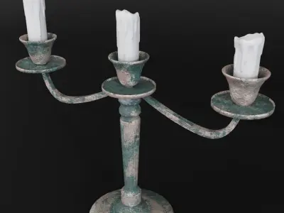 Candlestick Low-poly 3D model shop