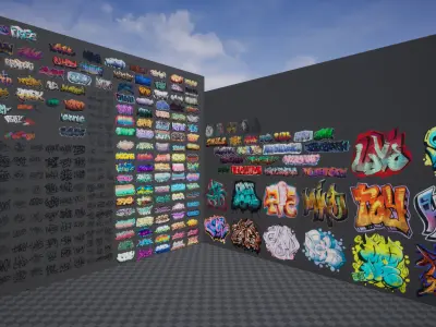 Graffiti Pack Decals 5 in 1 Texture purchase