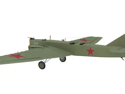 Tupolev TB-1 ANT-4 Low-poly 3D model
