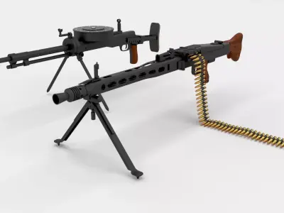 WW2 Machine Gun Pack 3D model