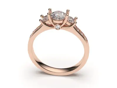 solitaire with ring sizes  8 part S43 3D print model