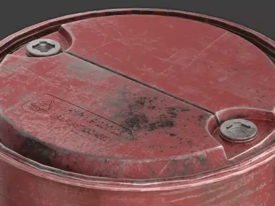 Industrial Oil Barrel 3D model