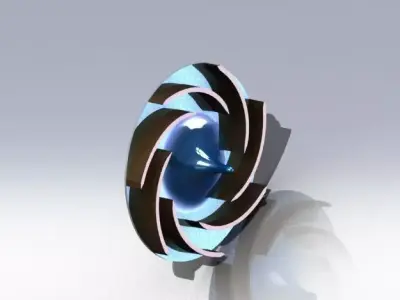 impeller circular clock Free 3D model