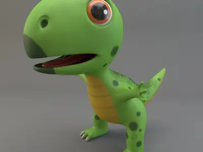 Cartoon Dinosaur Low-poly 3D model get