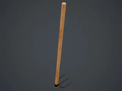 Hoe 1A Low-poly 3D model