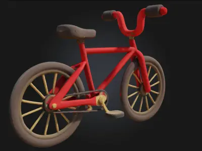 Red Bicycle  A Classic Ride Full of Character and Charm 3D model