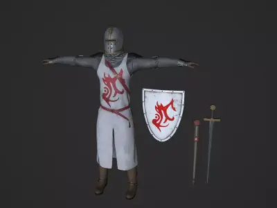 Castle guard Low-poly 3D model purchase