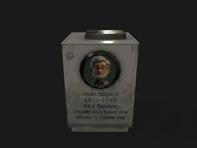 Cremation Urn V02 Low-poly 3D model
