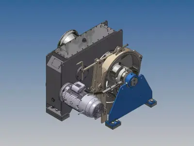 Anchor mooring winch 101 E 36 K3 3D model