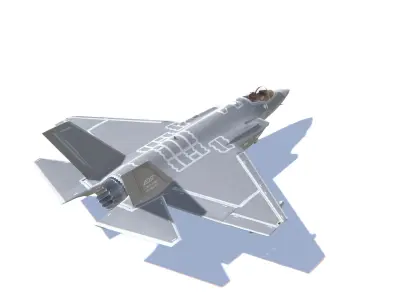 F-35 Lightning Jet Fighter Aircraft Low-poly 3D model