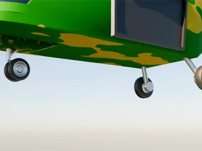 Free Low Poly Military Helicopter 3D Model Free low-poly 3D model