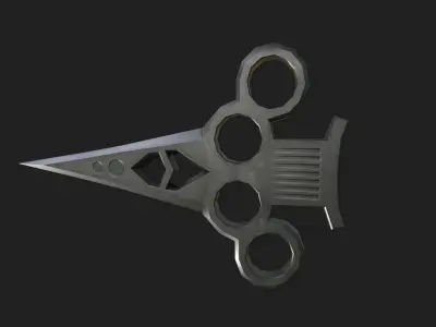 Modern bladed knuckle Low-poly 3D model