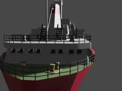 Simplistic Cargo Ship  3D model
