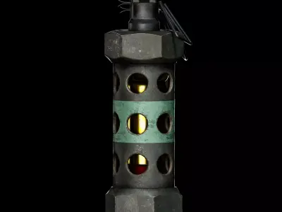 M84 Flash Grenade GAME READY Low-poly 3D model