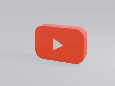 YouTube Logo Low-poly 3D model purchase