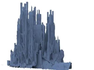 Cathedral Tower Fantasy complex 3D model
