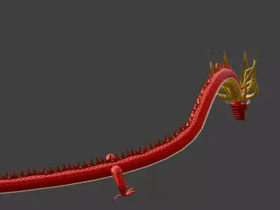 peculiar dragon Low-poly 3D model