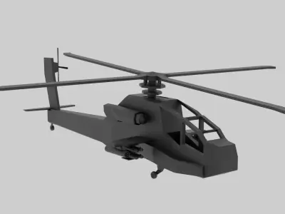 AH-64 Apache Helicopter 3D model