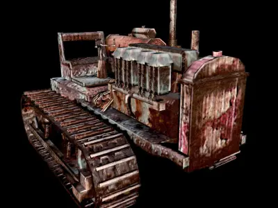 Industrial Heavy Vehicle - PBR - Textured Low-poly 3D model