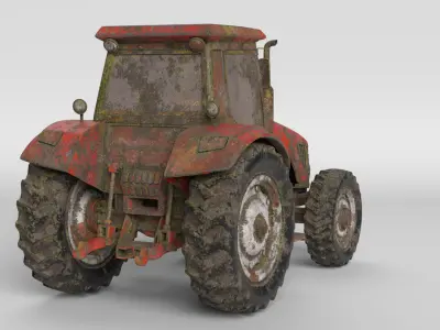 Abandoned Farm Tractor 3D model