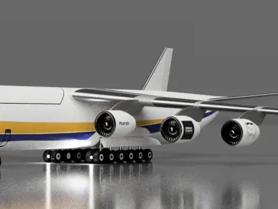 Antonov An-225 Mriya Low-poly 3D model