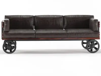 Sofa Industrial Revolution dark 3D model