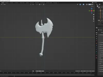 ICE AXE BLENDER Low-poly 3D model