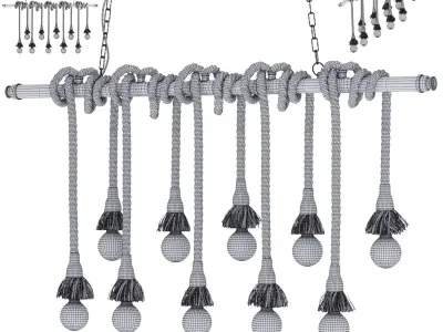 Pendant lamp in Loft style 10 3D model