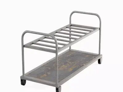 Steel Cart 02 Low-poly 3D model