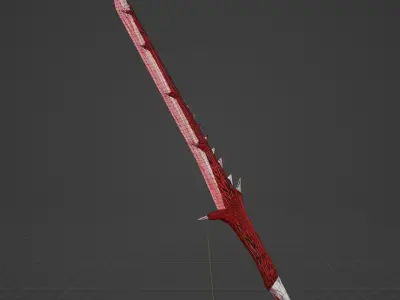 Stylized Lizard Blade PBR Low-Poly game ready Low-poly 3D model