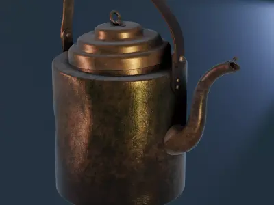 Magnificent vintage teapot 3D model