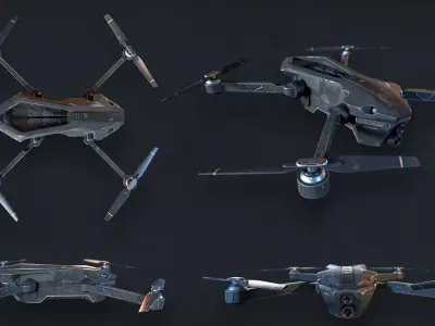 Drone Low-poly 3D model by gamedevnix - Low-poly