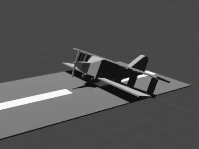 Eski Usul Piyade Ucagi  Free 3D model