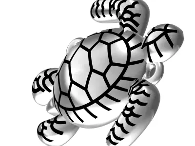 Small and Simple Turtle Pendant 3D print model