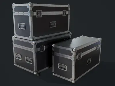 Music Cases Collection PBR 3D model