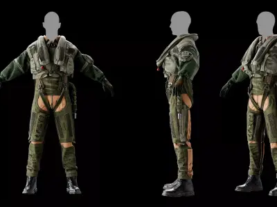 Dassault Rafale Pilot Suit 3D model